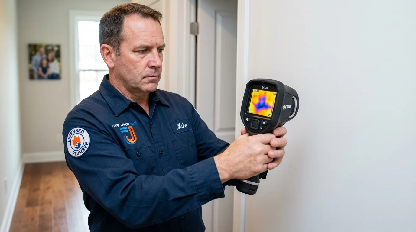Thermal imaging leak detection by Johns Plumbing LLC in Havelock